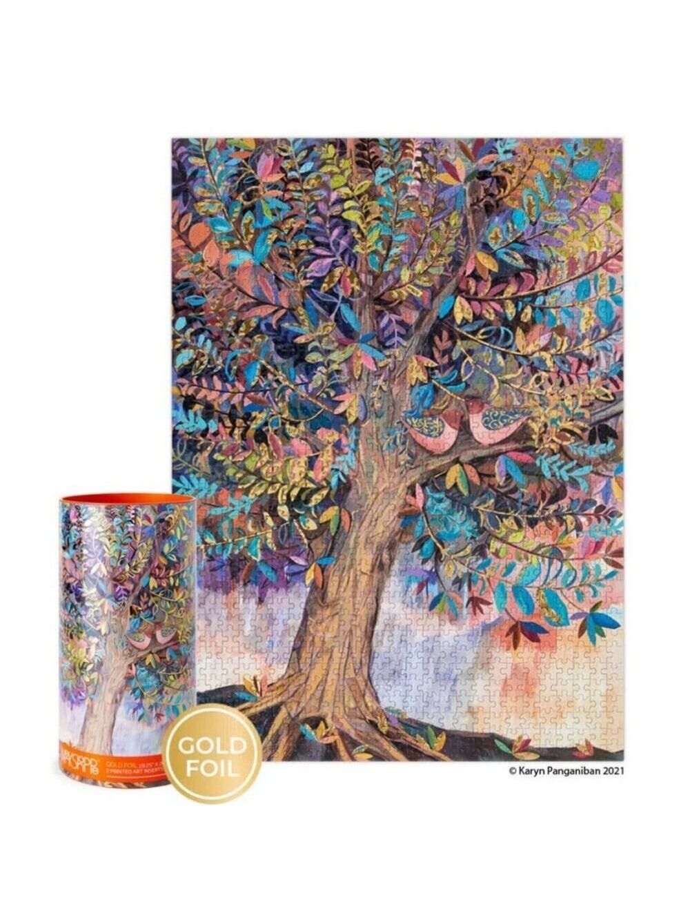 Illumination Tree 1000 Piece Gold Foil Puzzle - Picture 6 of 9